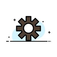 Setting Cog Gear  Business Flat Line Filled Icon Vector Banner Template