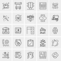 25 iconos de negocios universales vector ilustración de icono creativo para usar en proyectos relacionados con la web y dispositivos móviles