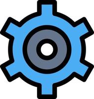 Gear Setting Cogs  Flat Color Icon Vector icon banner Template