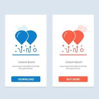 Balloon Fly Motivation  Blue and Red Download and Buy Now web Widget Card Template vector