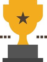 Cup Trophy Prize Achievement  Flat Color Icon Vector icon banner Template