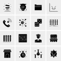 16 iconos universales de negocios vector ilustración de icono creativo para usar en proyectos relacionados con la web y dispositivos móviles