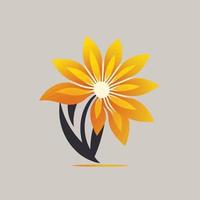 símbolo de la flor símbolo del logotipo de la flor del árbol - elemento elegante del logotipo de la empresa para la marca - símbolos abstractos de la planta de la empresa vector