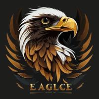 símbolo del logotipo del águila de la cabeza del águila - elemento elegante del logotipo del juego para la marca - símbolos abstractos del águila vector