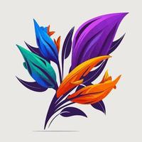 símbolo de la flor símbolo del logotipo de la flor del árbol - elemento elegante del logotipo de la empresa para la marca - símbolos abstractos de la planta de la empresa vector