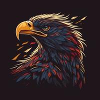 Eagle Head Eagle Logo Symbol - Gaming Logo Elegant Element for Brand - Eagle Abstract Symbols vector
