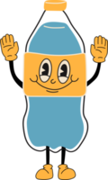 garrafa de água personagem de mascote de desenho animado dos anos 30 anos 40, 50, estilo de animação dos anos 60. png