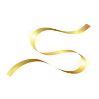 golden ribbon isolated element png
