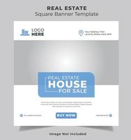 Real estate social media post banner template vector
