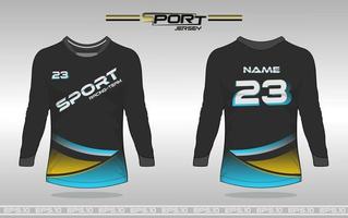 soccer jersey front and back concept long sleeve vector