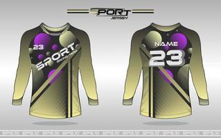 soccer jersey front and back concept long sleeve vector