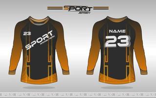 soccer jersey front and back concept long sleeve vector