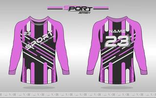 soccer jersey front and back concept long sleeve vector