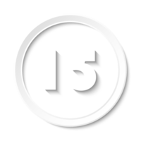 Bullet with number 15 png