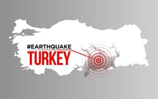 Turkey earthquake. Major earthquakes in eastern Turkey on February 6, 2023. vector