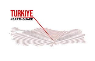 Turkey east earthquake Major earthquake on the map. Ready template design. vector