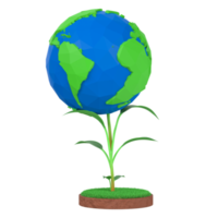 Earth day 3d png