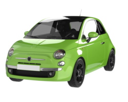 City car isolated on transparent background. 3d rendering - illustration png