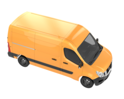 Cargo van isolated on transparent background. 3d rendering - illustration png