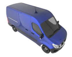 Cargo van isolated on transparent background. 3d rendering - illustration png