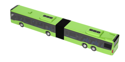 City bus isolated on transparent background. 3d rendering - illustration png