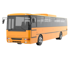 City bus isolated on transparent background. 3d rendering - illustration png