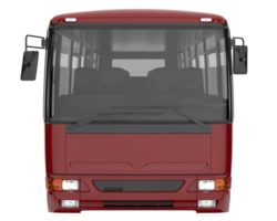 Stadtbus isoliert auf transparentem Hintergrund. 3D-Rendering - Abbildung png