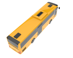 City bus isolated on transparent background. 3d rendering - illustration png