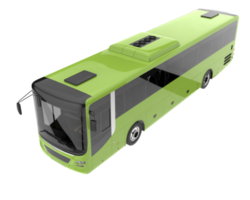 City bus isolated on transparent background. 3d rendering - illustration png