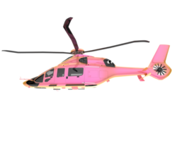 Helicopter isolated on transparent background. 3d rendering - illustration png