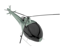 helicóptero aislado sobre fondo transparente. Representación 3d - ilustración png