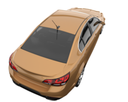 Modern car isolated on transparent background. 3d rendering - illustration png