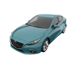 Modern car isolated on transparent background. 3d rendering - illustration png