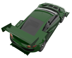 voiture de course isolée sur fond transparent. rendu 3d - illustration png