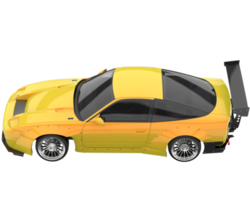 carro de corrida isolado em fundo transparente. renderização 3D - ilustração png