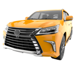 Realistic SUV isolated on transparent background. 3d rendering - illustration png