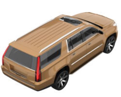 Realistic SUV isolated on transparent background. 3d rendering - illustration png