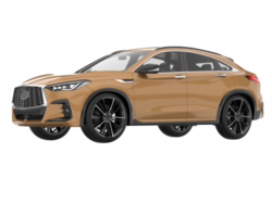 realistischer suv isoliert auf transparentem hintergrund. 3D-Rendering - Abbildung png