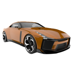 coche deportivo aislado sobre fondo transparente. Representación 3d - ilustración png