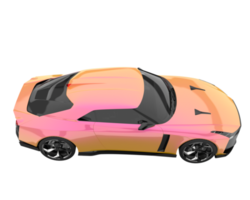 coche deportivo aislado sobre fondo transparente. Representación 3d - ilustración png