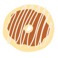 donut en estilo de dibujos animados. ilustración vectorial aislado sobre fondo blanco. vector