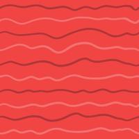 Wave line seamless pattern. Vector illustration on red background.