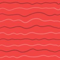 Wave line seamless pattern. Vector illustration on red background.