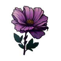 lindo elemento dibujado a mano con flores, perfecto para decorar el día de san valentín o la tarjeta del día de la madre. png