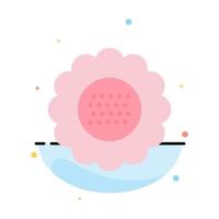 Flora Floral Flower Nature Spring Abstract Flat Color Icon Template vector