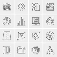 16 Universal Business Icons Vector Creative Icon Illustration to use in web and Mobile Related project