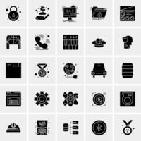 25 iconos de negocios universales vector ilustración de icono creativo para usar en proyectos relacionados con la web y dispositivos móviles