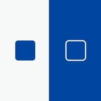Box Checkbox Unchecked Line and Glyph Solid icon Blue banner Line and Glyph Solid icon Blue banner vector
