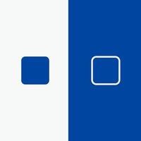 Box Checkbox Unchecked Line and Glyph Solid icon Blue banner Line and Glyph Solid icon Blue banner vector