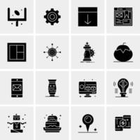 16 Universal Business Icons Vector Creative Icon Illustration to use in web and Mobile Related project